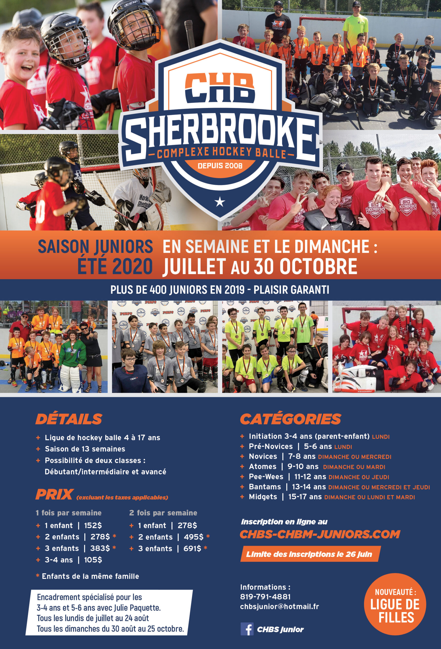 Sherbrooke Affiche Junior Ete 2020